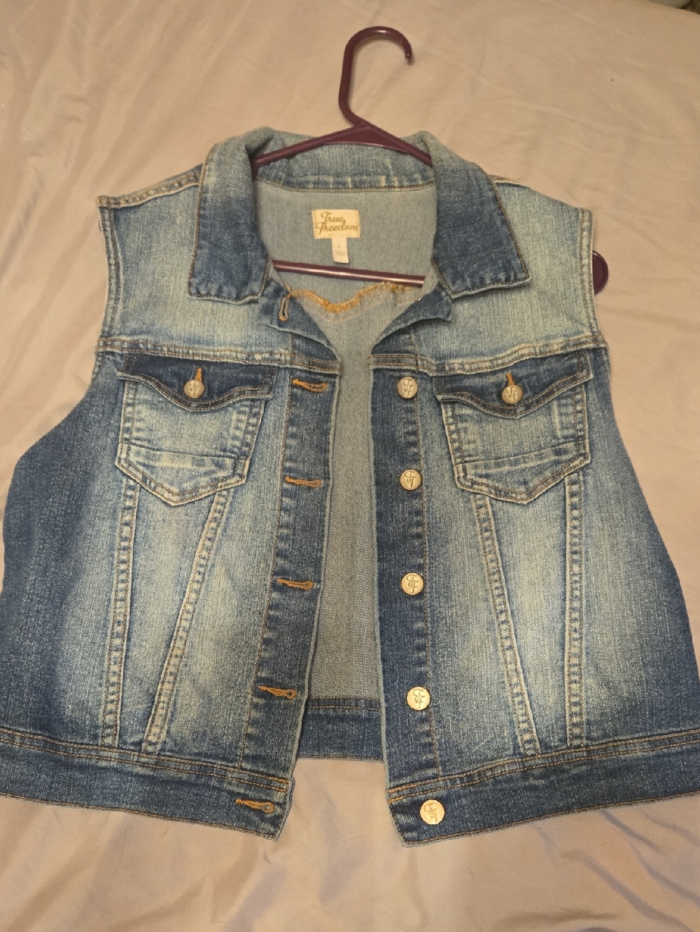 Light Wash Denim Vest